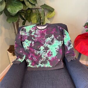 Under Armour Men's Tie-Dye Crewneck Sweater - Black, Green, Purple